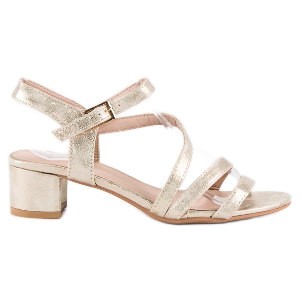 Ideal Shoes Sandalias planas amarillo