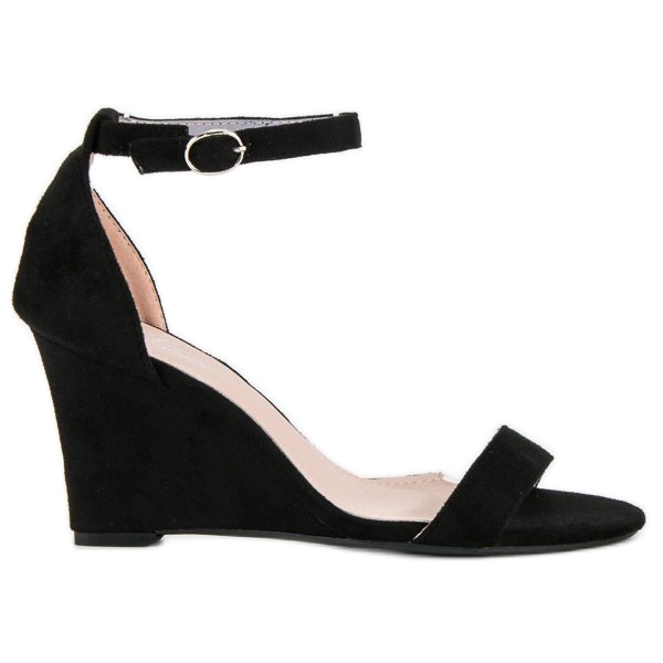 Sandalias cuña ante negro