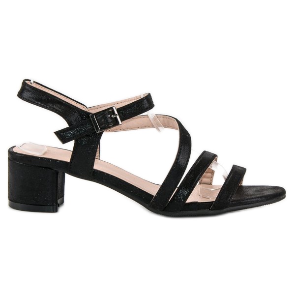 Ideal Shoes Sandalias planas negro