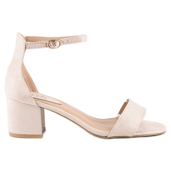 SDS Sandalias de tacón bajo marrón