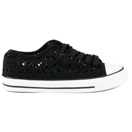 Deportivas con cordones negro