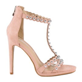 Elegantes sandalias rosas
