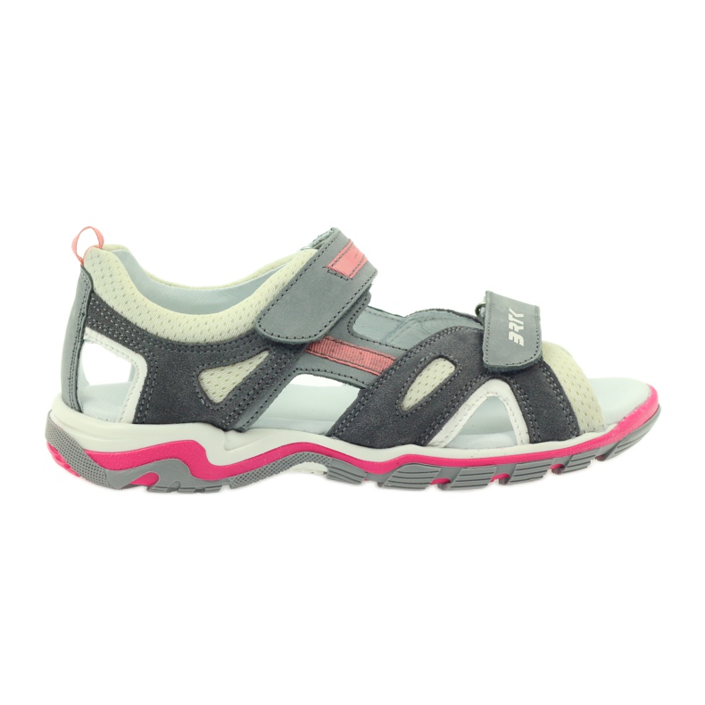 Sandalias Velcro Bartek 19176 gris rosado crudo