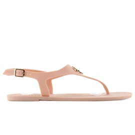 Chanclas meliski KM101 D. beige rosa