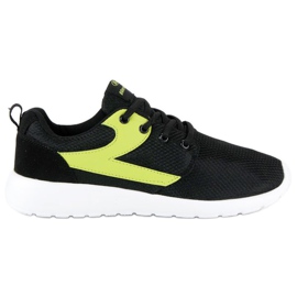 Hasby Calzado deportivo textil negro amarillo