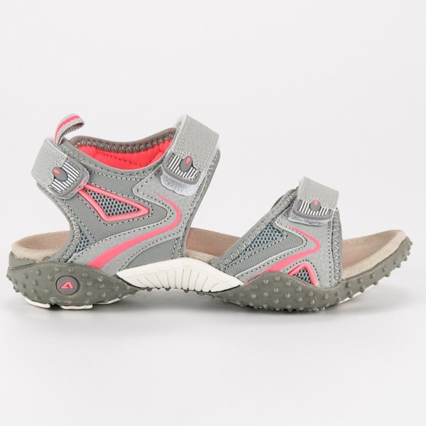 American Club Sandalias de terciopelo americano gris
