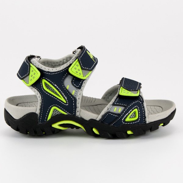 American Club Sandalias de los niños americanos amarillo azul marino
