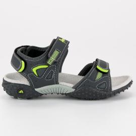 American Club Sandalias de terciopelo americano gris