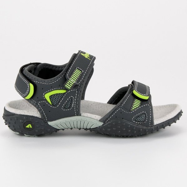 American Club Sandalias de terciopelo americano gris