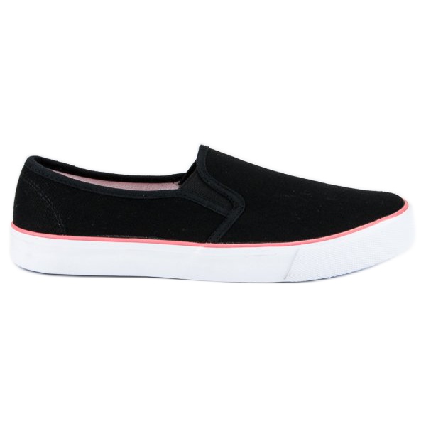 McKey Slipons de textil negro