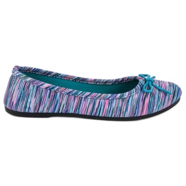 McKey Bailarina Textil Canalé azul rosado