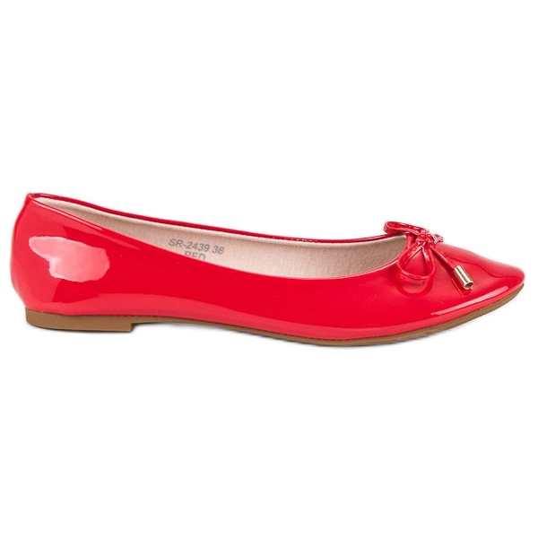 Ideal Shoes Bailarinas lacadas en rojo