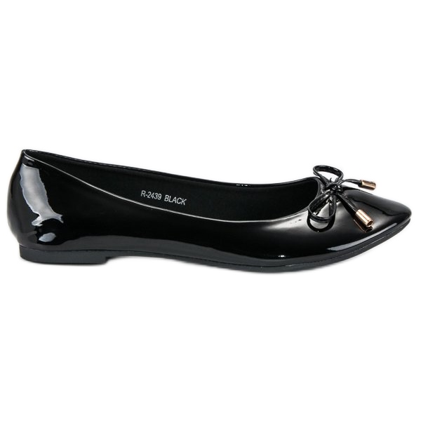 Ideal Shoes Bailarinas lacadas en negro