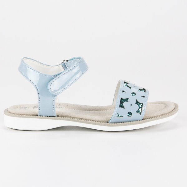 American Club Sandalias azules con velcro americano