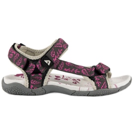 American Club Sandalias americanas textil velcro rosado