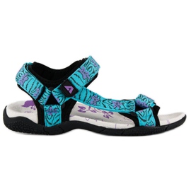 American Club Sandalias De Tela Con Velcro Americano azul