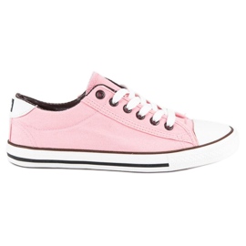 Seastar zapatillas old school atadas rosa