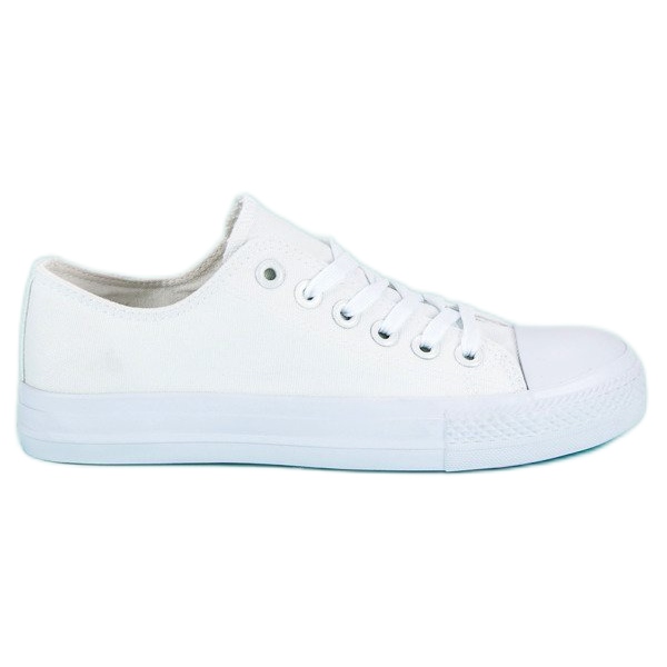 Zapatillas blancas con ribete blanco Zapatillas blancas con ribete blanco