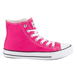 Andy Z Zapatillas clásicas por encima del tobillo. rosa