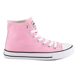 Andy Z Zapatillas clásicas por encima del tobillo. rosa