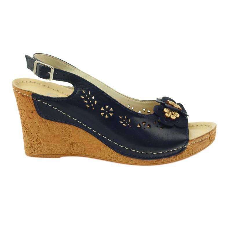 Sandalias de cuña Gregors 648 azul marino