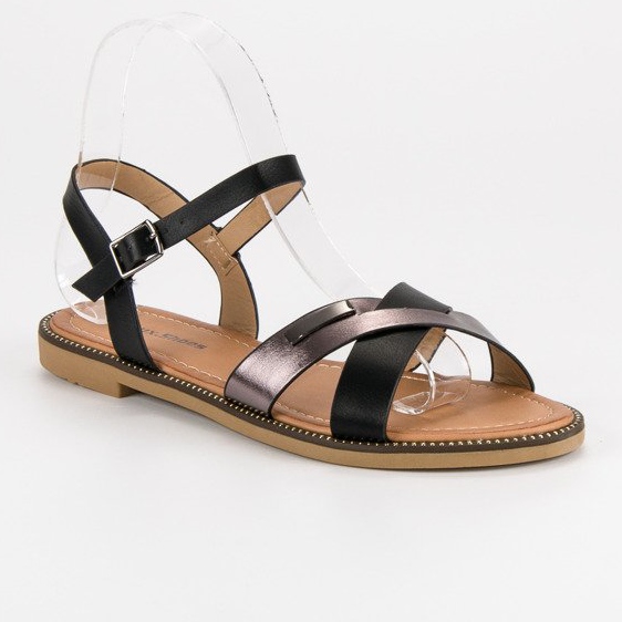 L. Lux. Shoes Sandalias negras con estilo negro