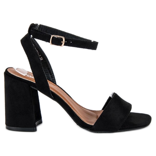 Sandalias de ante negro