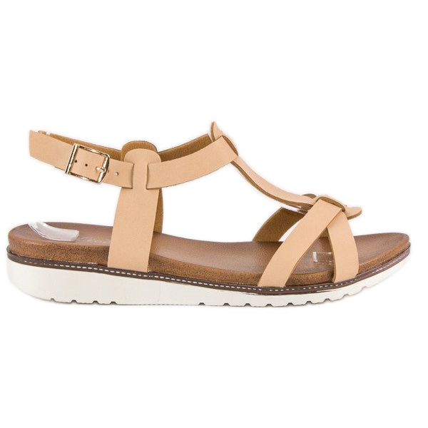 Licean Cómodas sandalias de verano marrón