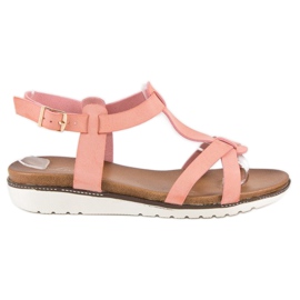 Licean Cómodas sandalias de verano rosado