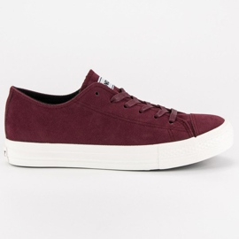 Andy Z Zapatillas de ante burdeos multicolor rojo