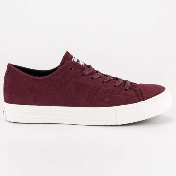 Andy Z Zapatillas de ante burdeos multicolor rojo