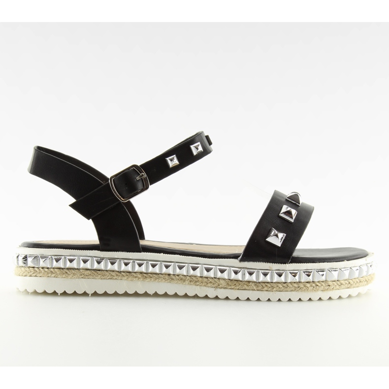 Sandalias negras con tachuelas 35-132 negro