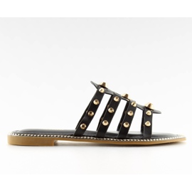 Babuchas negras con tachuelas 99-41 Negro Babuchas negras con tachuelas 99-41 Negro