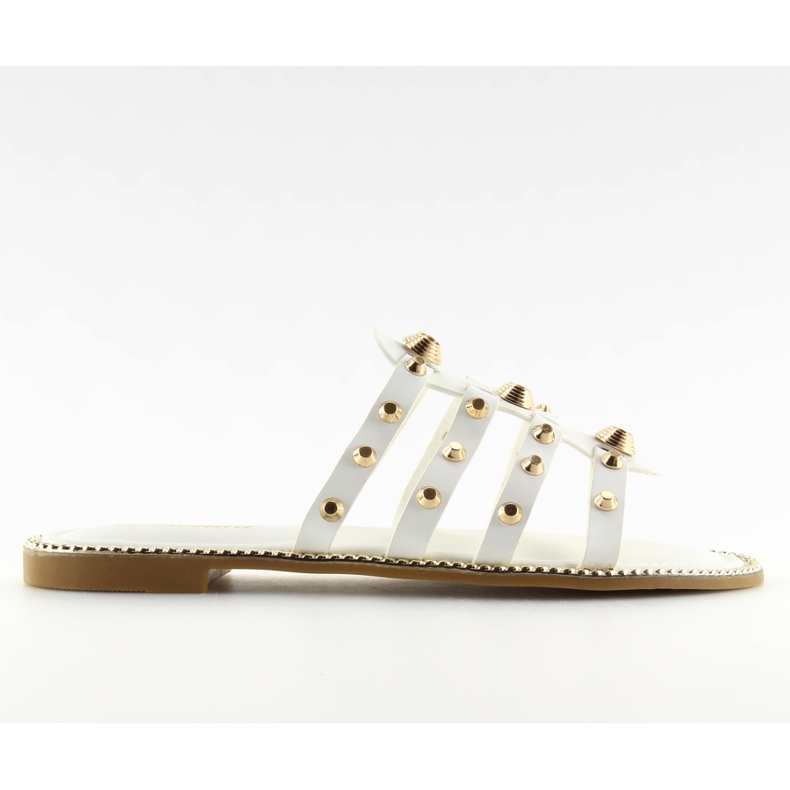 Babuchas blancas con tachuelas 99-41 Blanco