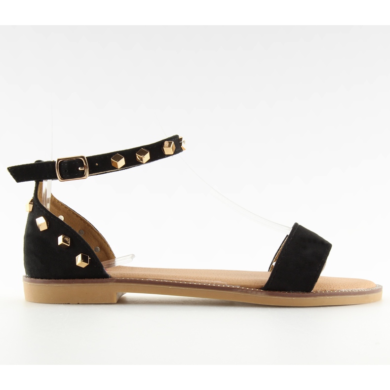 Negro Sandalias con tachuelas 117-11 negro