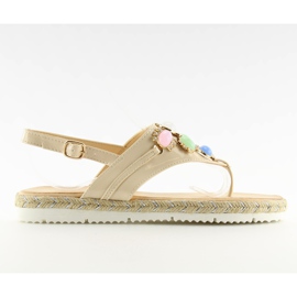 Sandalias con piedras beige 3072 beige Sandalias con piedras beige 3072 beige