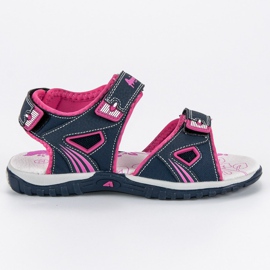 American Club Sandalias de velcro americano azul