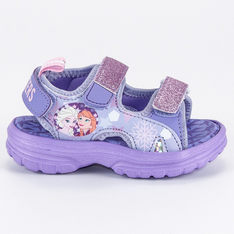 Sandalias Con Velcro. Congeladas violeta