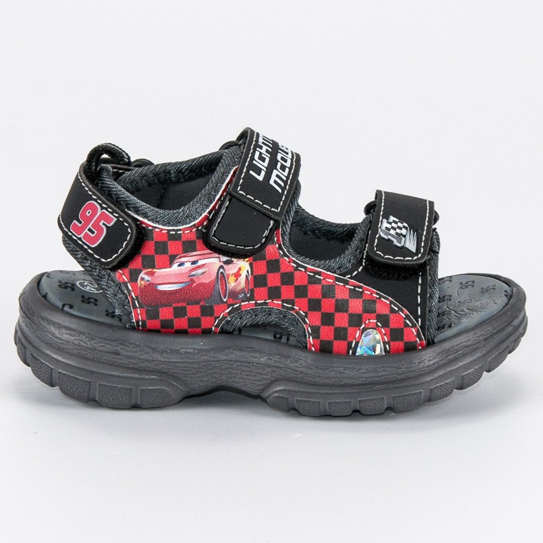 Sandalias en velcro negro
