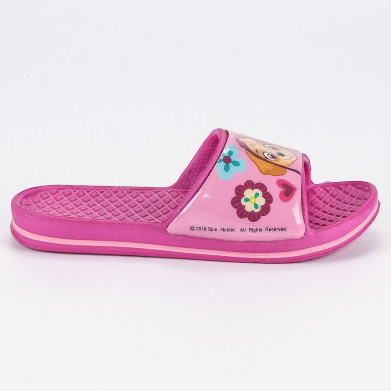 Tirón de la patrulla de la pata rosa rosado