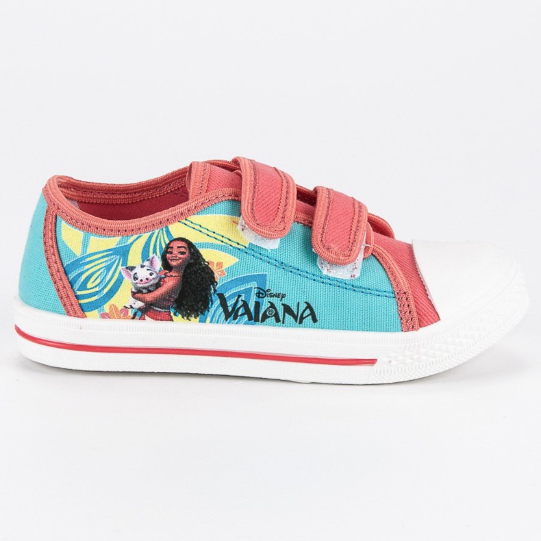 Zapatillas Velcro Vaiana azul rosado