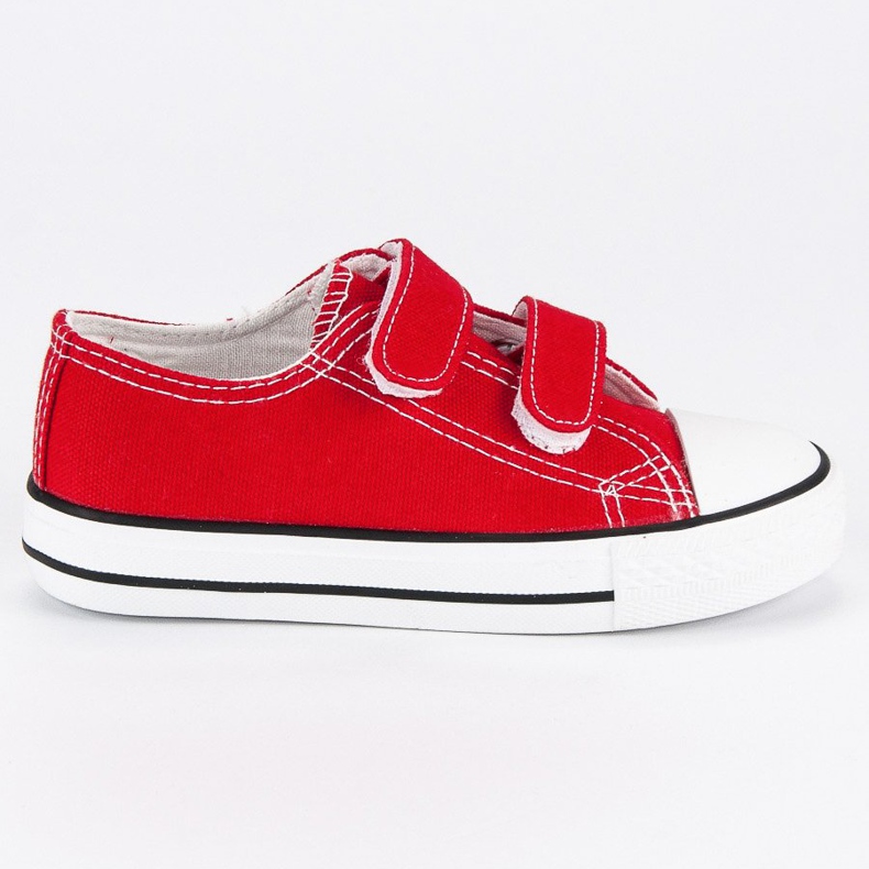 Zapatillas de deporte con velcro para niños. rojo