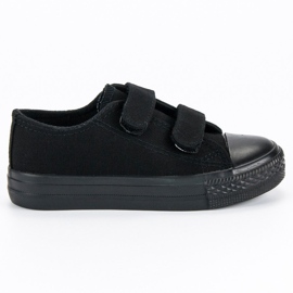 Zapatillas de deporte con velcro para niños. negro