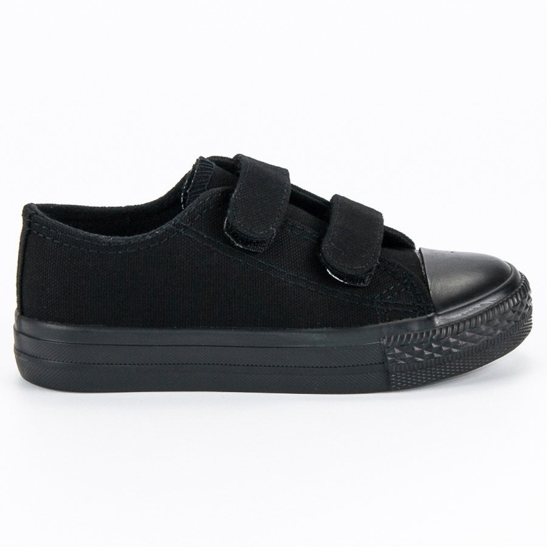 Zapatillas de deporte con velcro para niños. negro