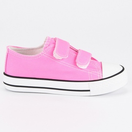 Zapatillas de deporte con velcro para niños. rosa