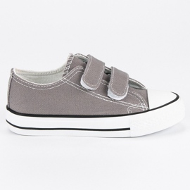 Zapatillas de deporte con velcro para niños. gris