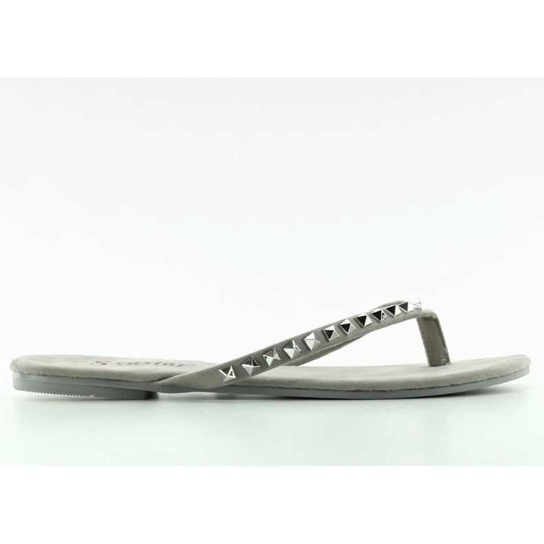 Chanclas con tachuelas pirámide DD26 Gris