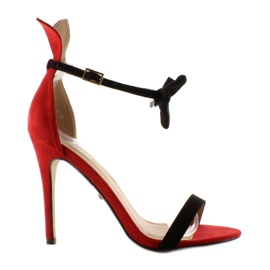 Sandalias en un pasador con orejas ZJ-15P Rojo