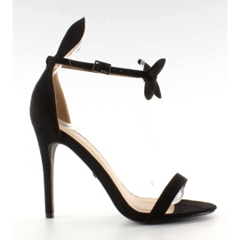 Sandalias en un pasador con orejas ZJ-15P Negro
