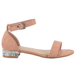 Nio Nio Sandalias elegantes de ante rosa